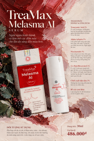 TreaMax Melasma AI Serum 30ml – Serum Hỗ Trợ Mờ Nám, Tàn Nhang & Thâm Mụn